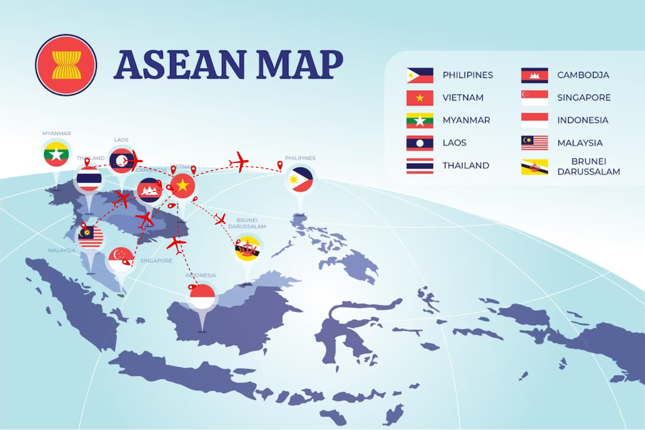 Bản đồ hàng không Đông Nam Á