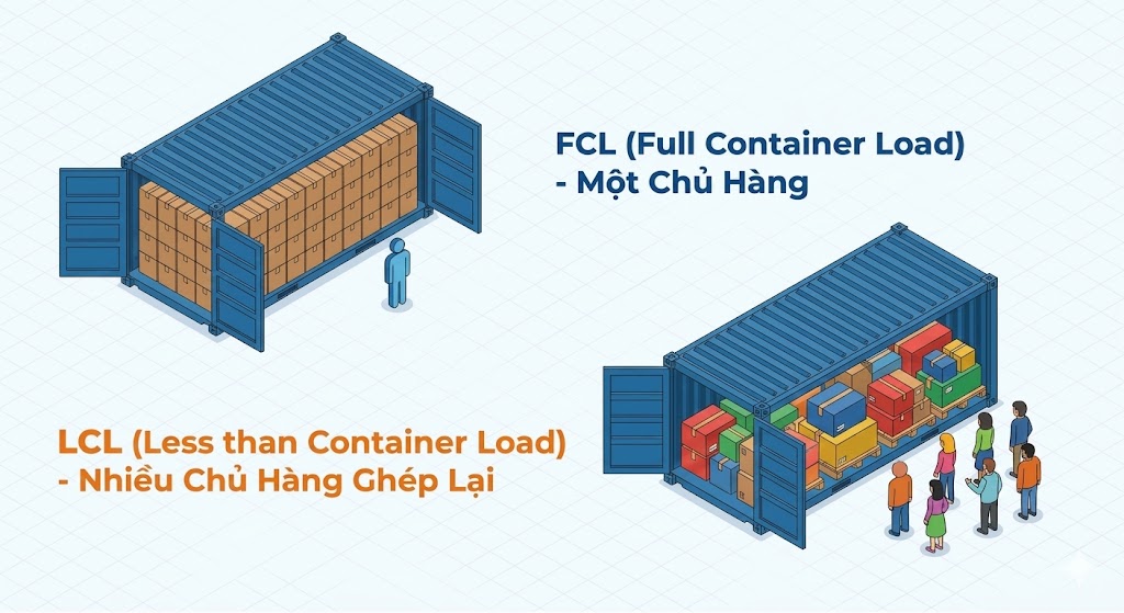 Phân Biệt Hàng LCL Và Hàng FCL